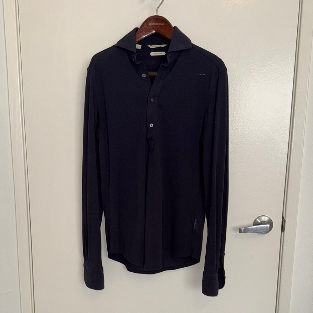 Men's Popover Polo Shirt (Navy)